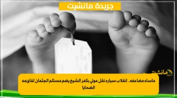 مأساة مضاعفة.. انقلاب سيارة نقل موتى بكفر الشيخ يضم مستلم الجثمان لقائمة الضحايا 1